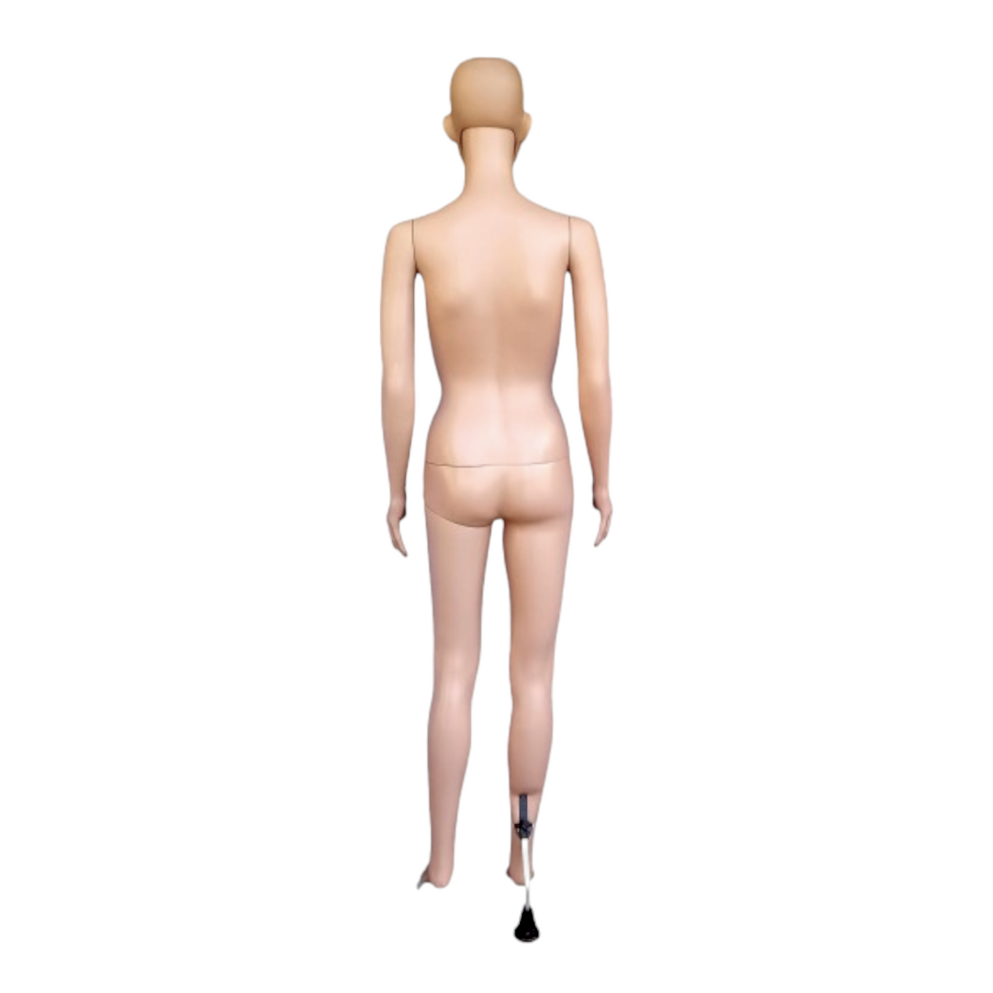 Mannequin. Female, Mid Skin Tone With Head, Metal Base