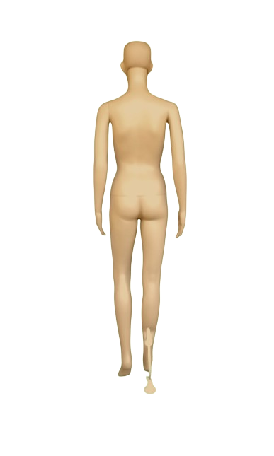 Mannequin. Female, Mid Skin Tone With Head, Glass Base