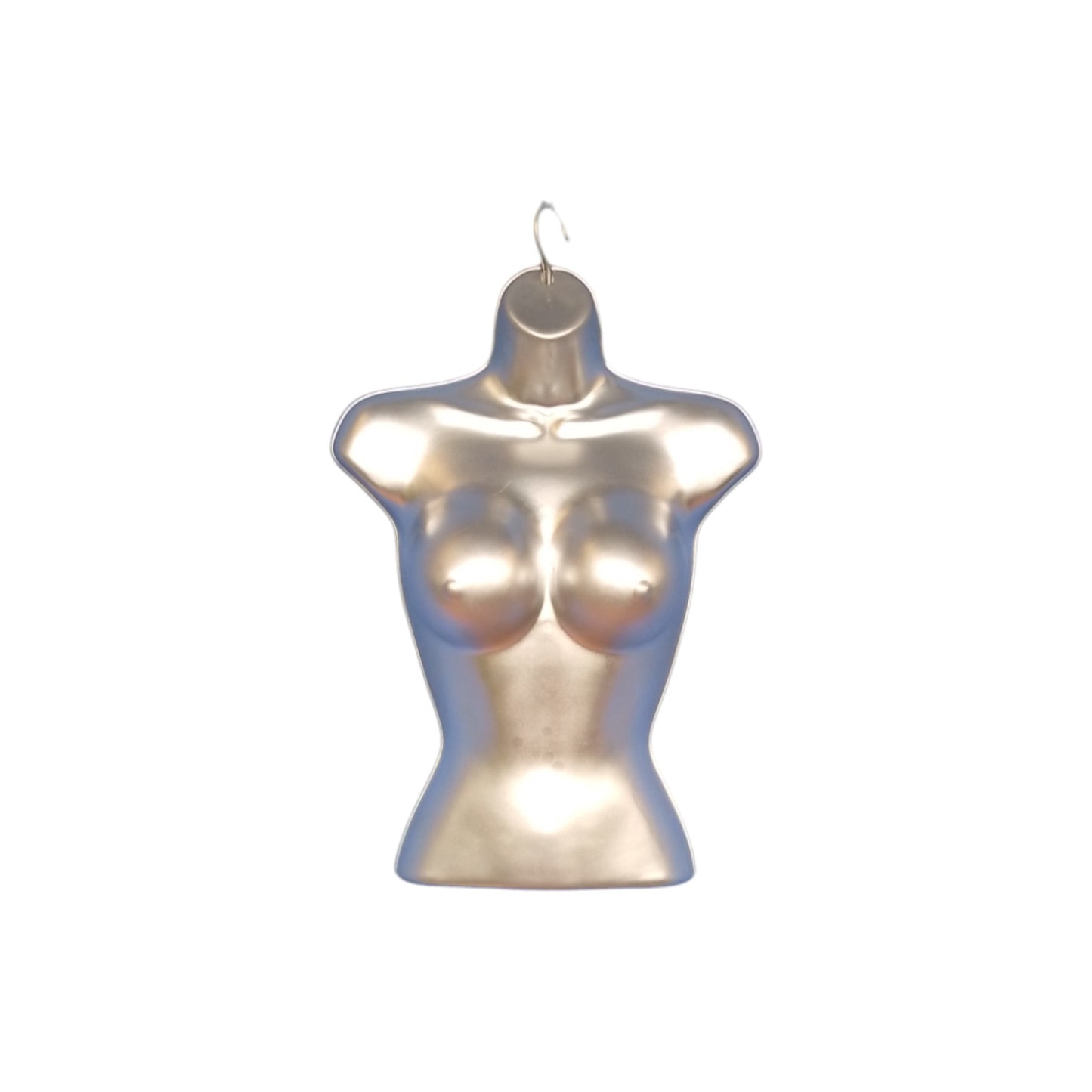 Mannequin. Full Bust Round Mannequin Female Form Torso Silver Skin Tone