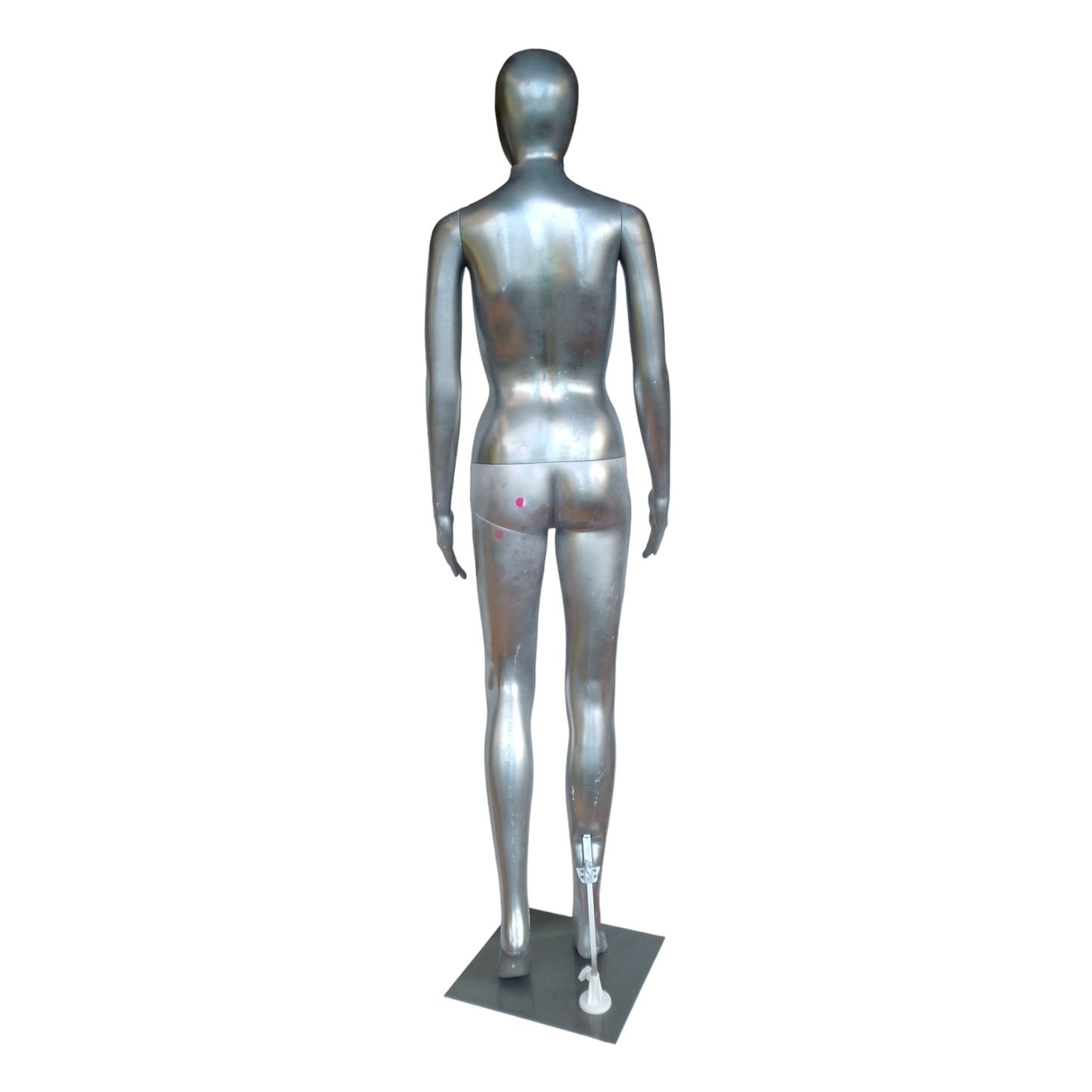 Silver Mannequin. Full body mannequin with faceless head