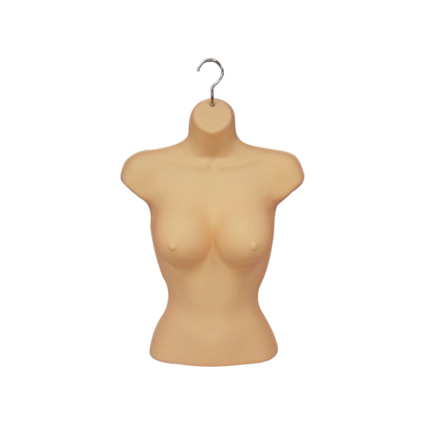 Mannequin. Full Bust Mid Skin Tone Round Mannequin Female Form Torso