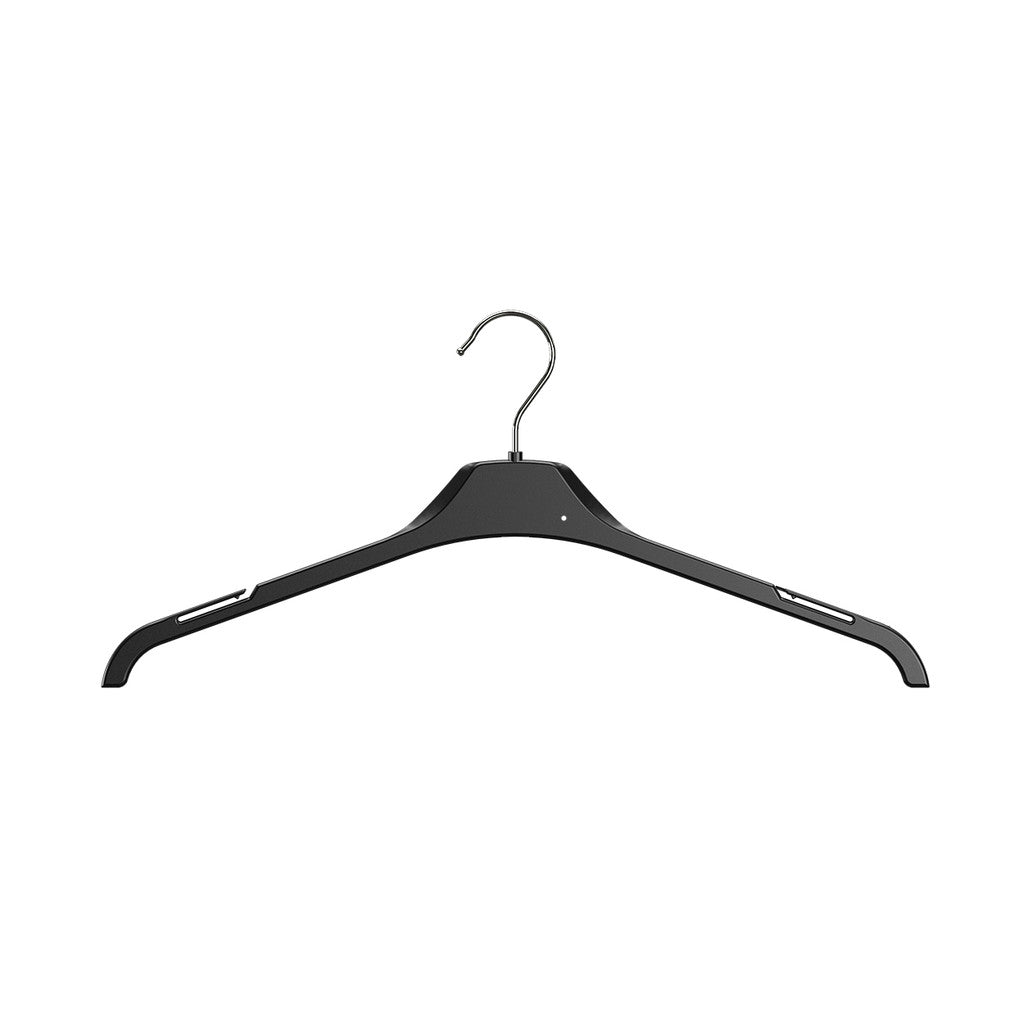 Black Plastic Top Hanger With Wire Hook 410 mm