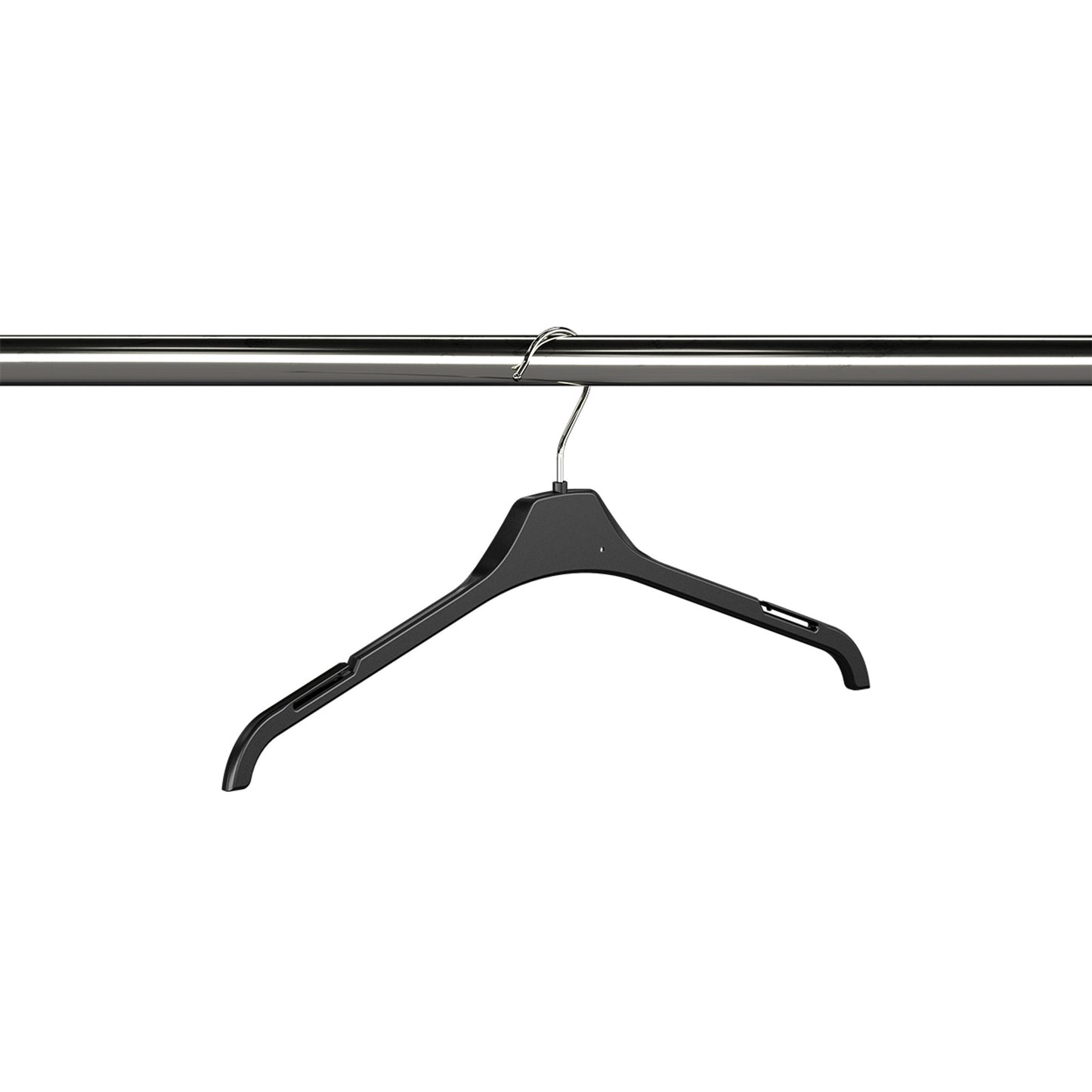 Black Plastic Top Hanger With Wire Hook 410 mm