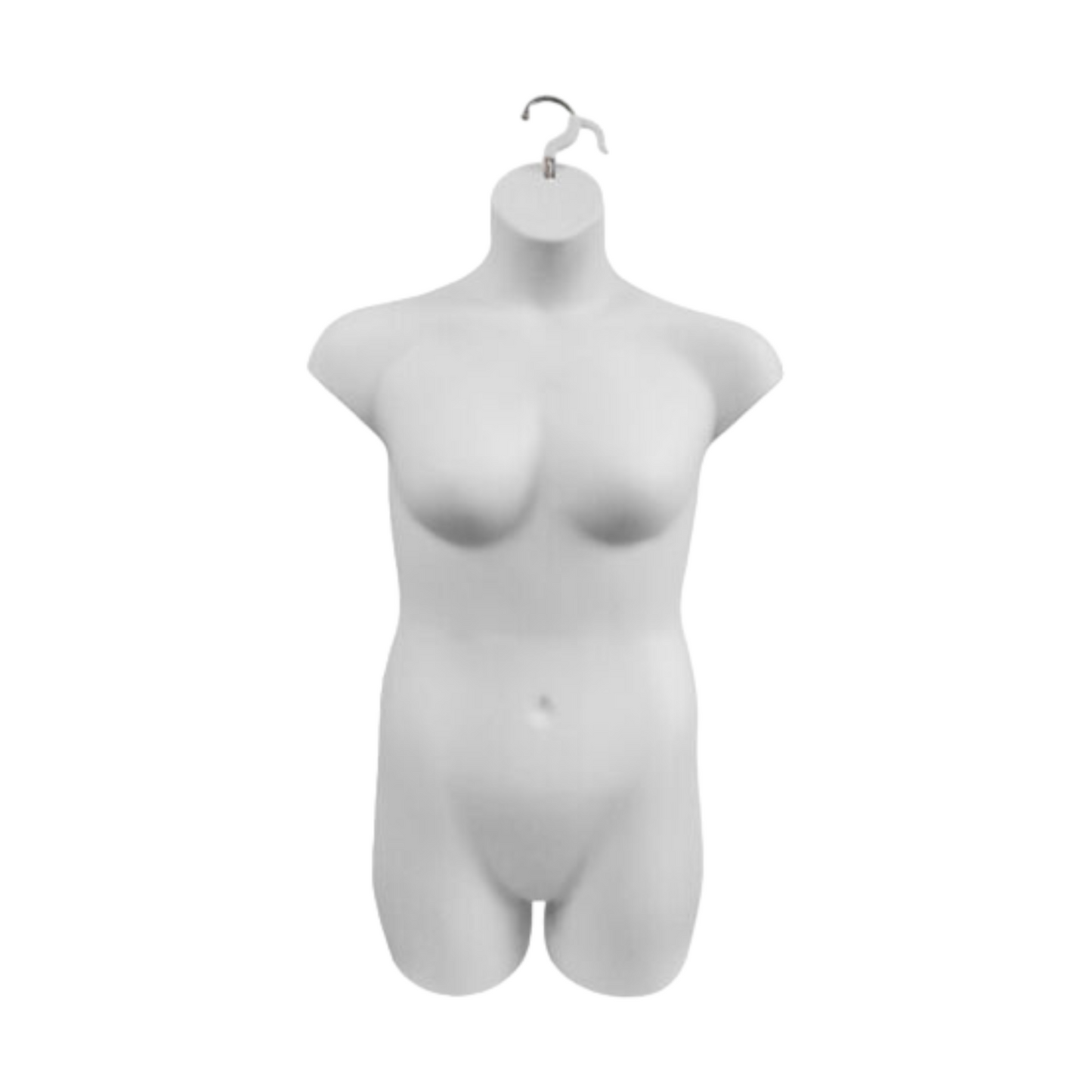 Half Mannequin. Plus Size Female Plastic Hanging Mannequin. Light Skin Tone